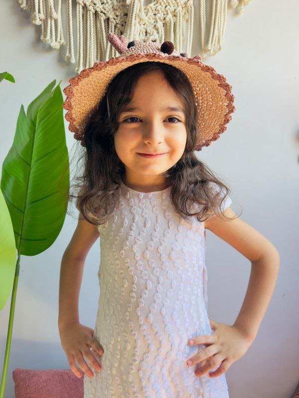 Ghazala Handmade Kids Chapeau - Wicker