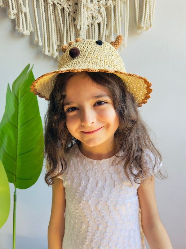 Ghazala Handmade Kids Chapeau - Wicker