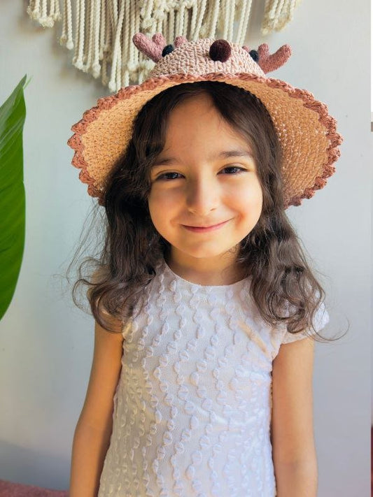 Ghazala Handmade Kids Chapeau - Wicker