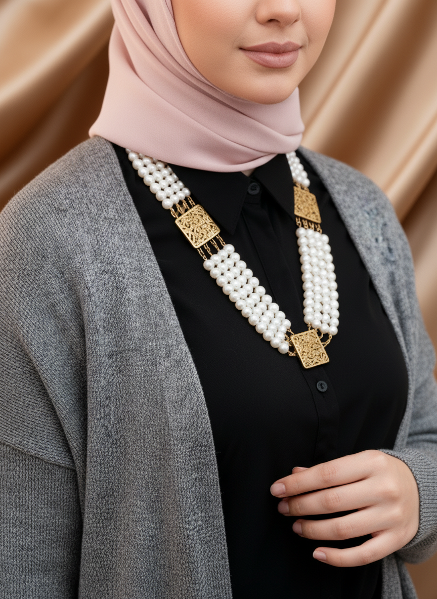 The White Pearl Luna Necklace