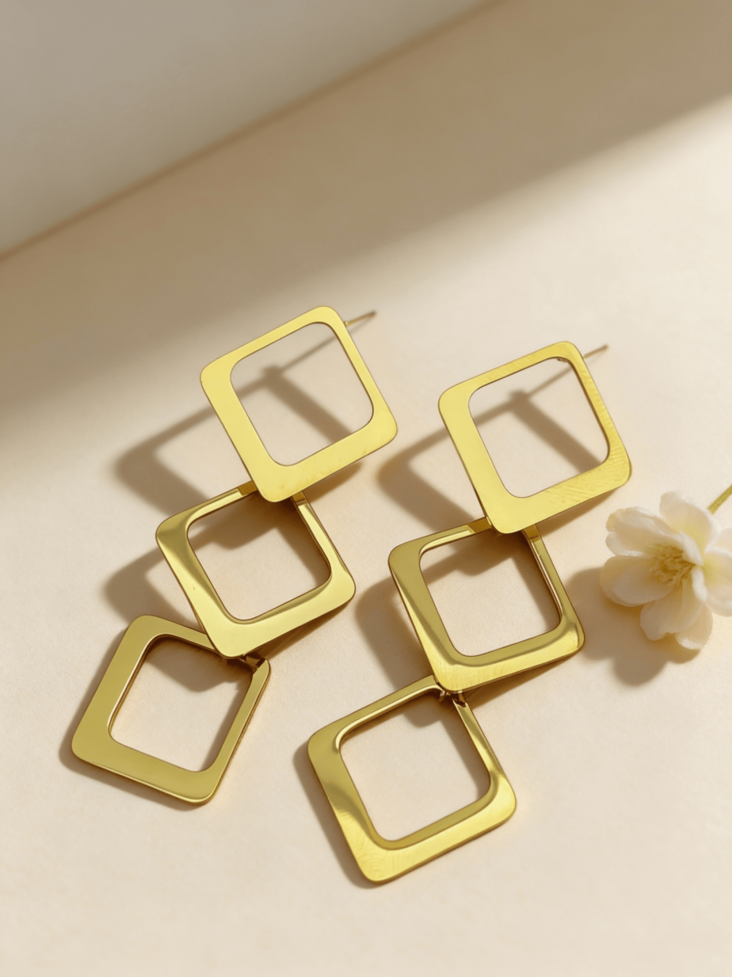 Squared Earrings - Stainless Steel