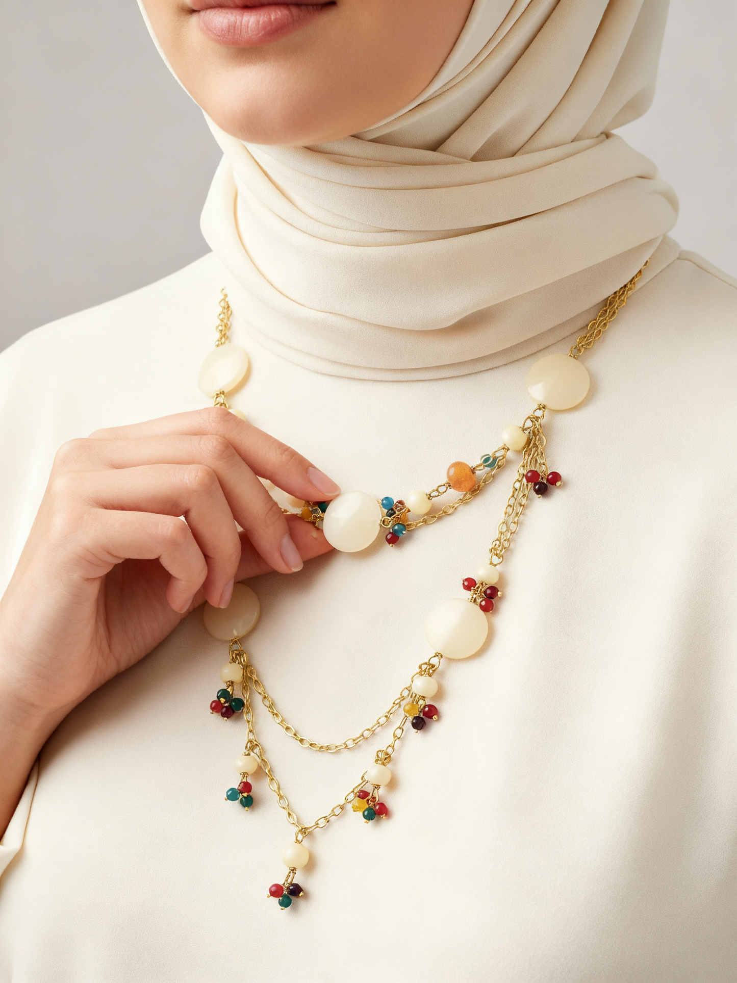 Seasons Love Necklace - Agate Stones