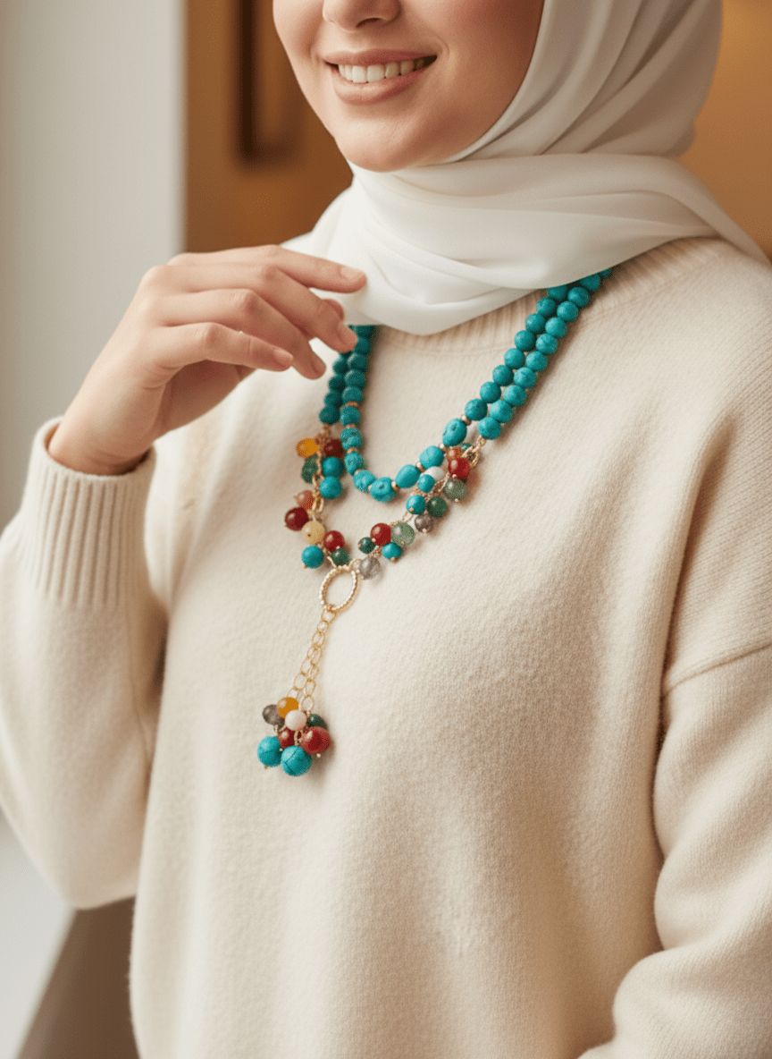 قلادة رهام - أحجار العقيق