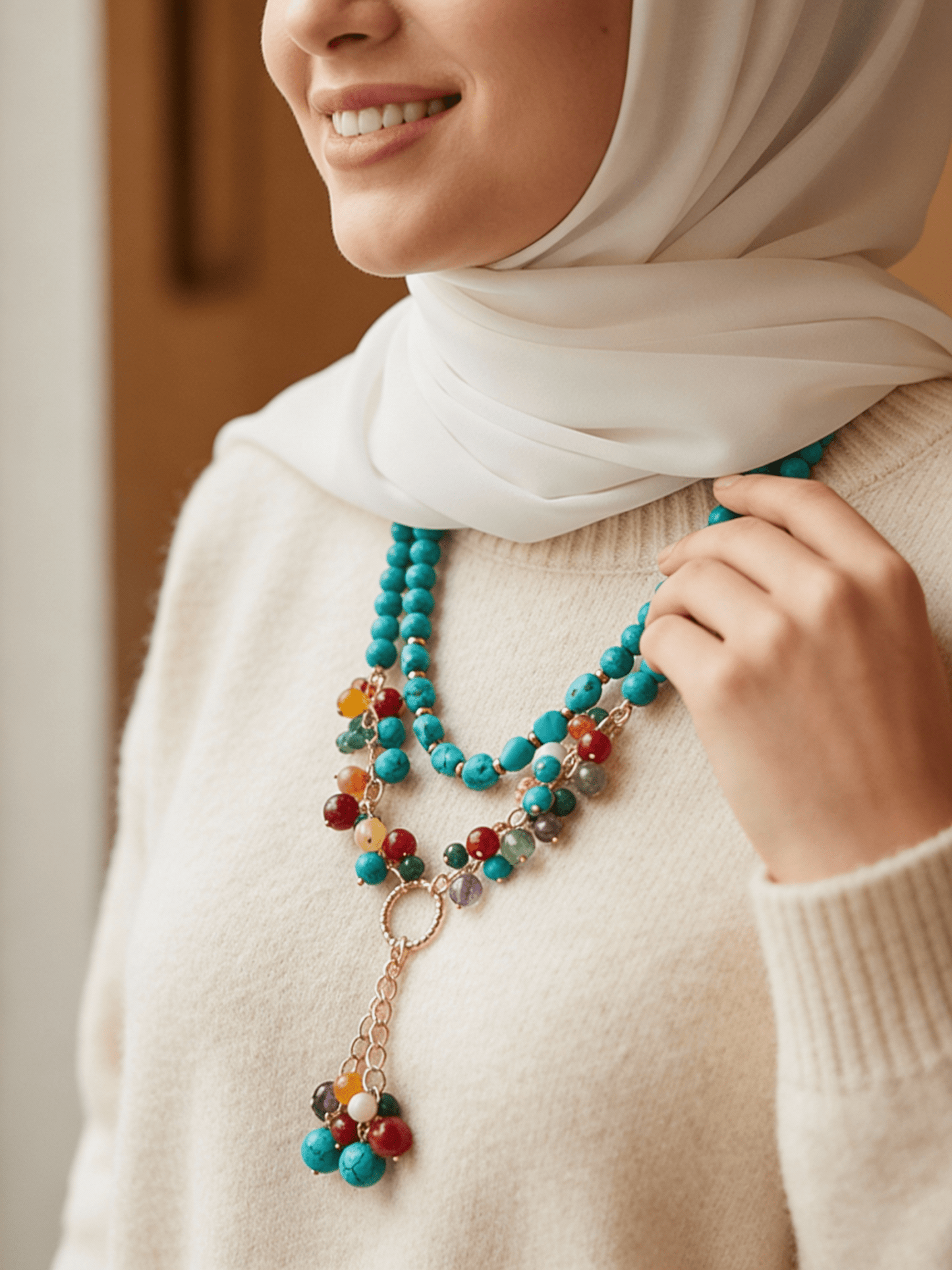 قلادة رهام - أحجار العقيق