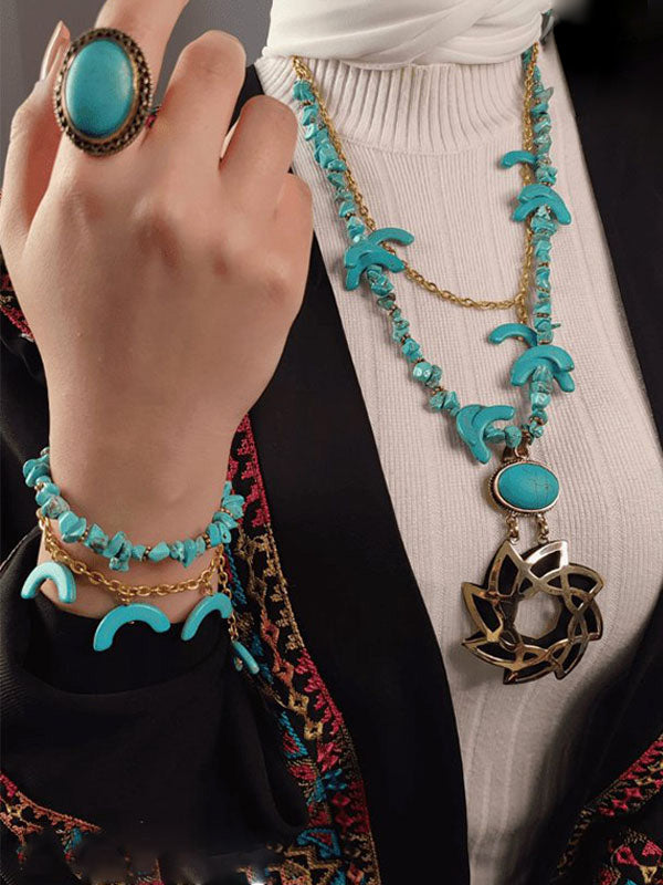 Sondos Elegant Set - Turquoise Stones