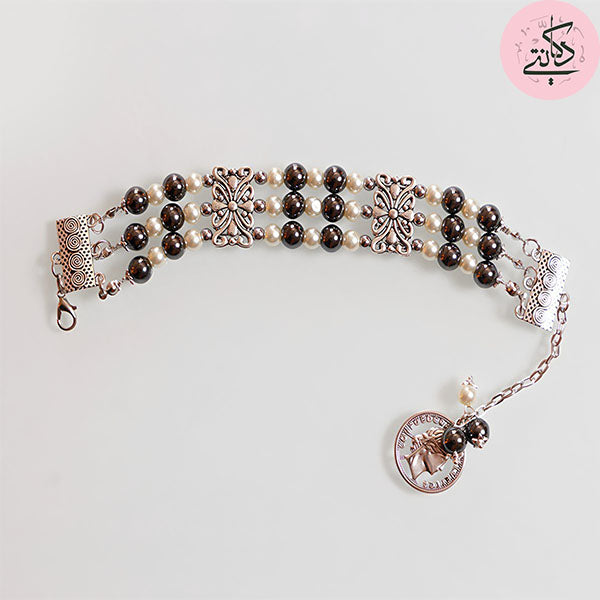 The royal Elegant Set - Pearl with Hematite Stone