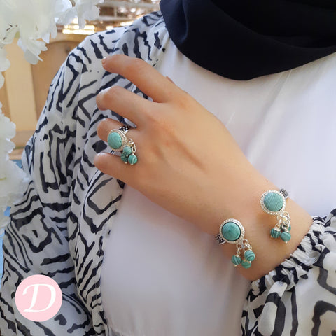 Isabella Turquoise - Silver Plated Set