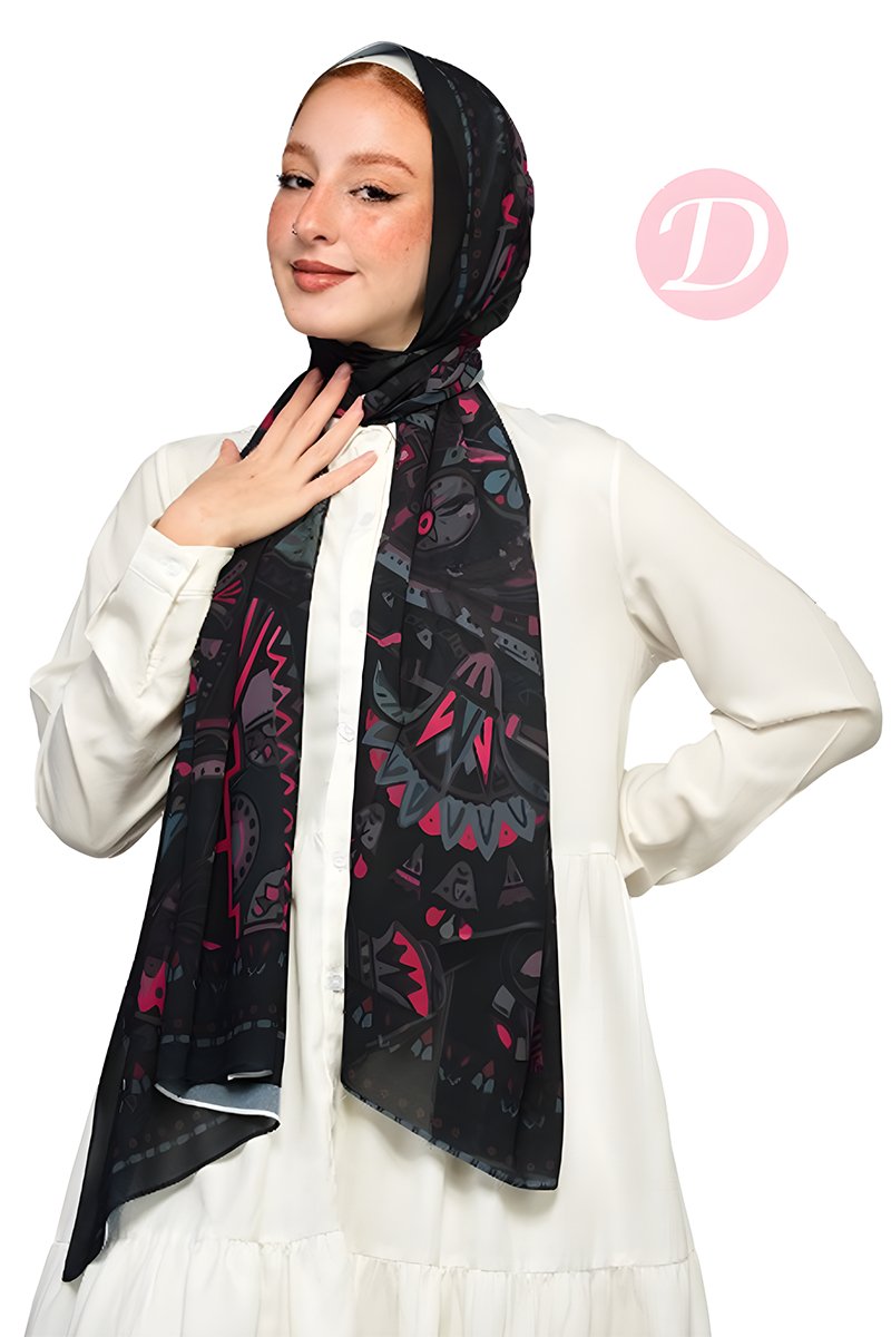 Dial Scarf - Chiffon Crepe