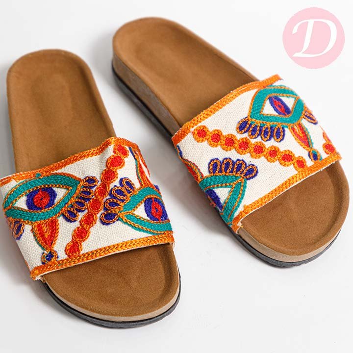 Ayat Folklore Slippers - Leather