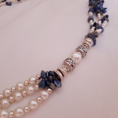 Zeina Necklace - Seashell and Pearl Stones