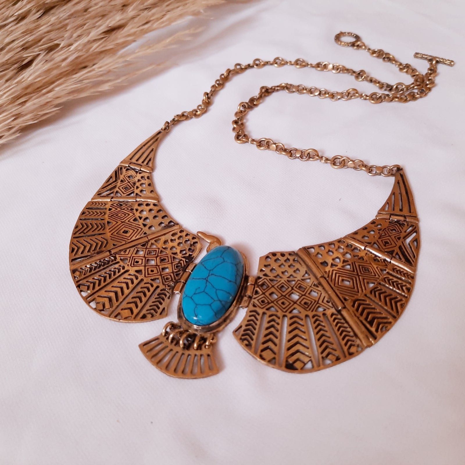 Cleopatra Necklace - Pure Copper and Turquoise