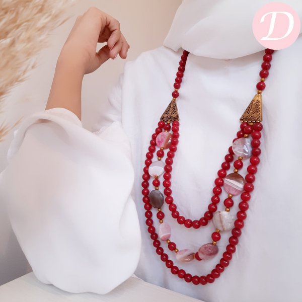 Hoyam Elegant Necklace - Red Agate