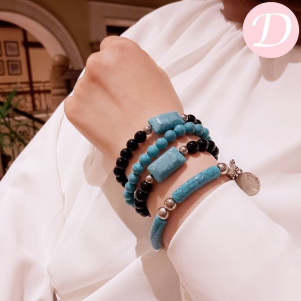 Lana Bracelets Set - Turquoise and Agate