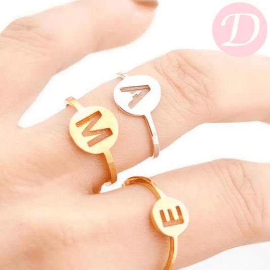 Your Favorite Letter - Gold and Silver Plated Ring