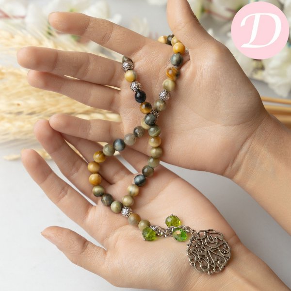 Aisha Rosary - Colorful Agate