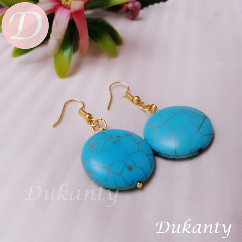 Dana Earrings - Turquoise Stone