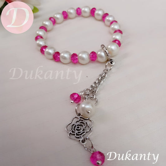 Barbie Bracelet - Pearls with Crystals