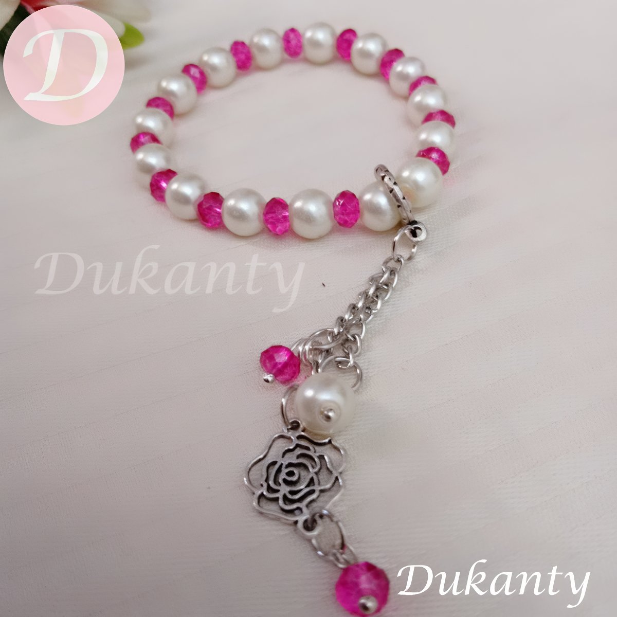 Barbie Bracelet - Pearls with Crystals