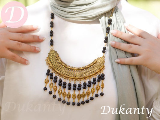 Fatena Necklace - Black Agate