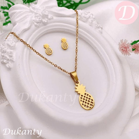 Pineapple Set - Gold Plated