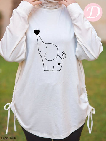 Elephant Woman T-shirt - Cotton