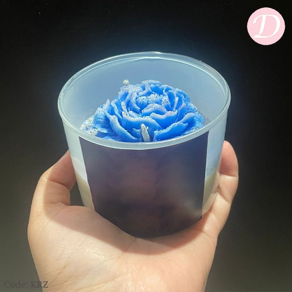 Blue Flower Candle