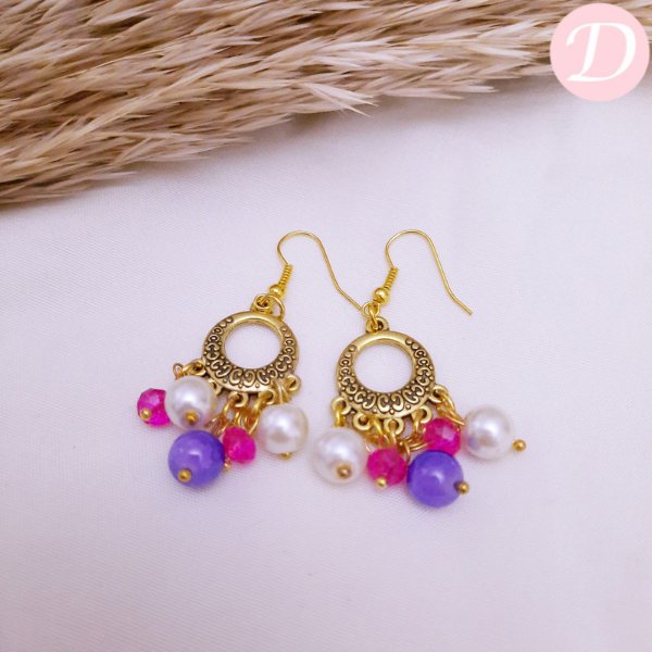 Farida Earrings - Colorful Stones