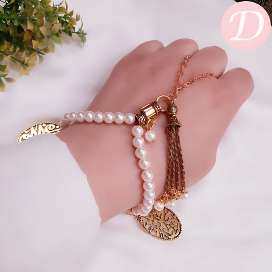 Pearl Bracelet and Rosary - Pure Copper