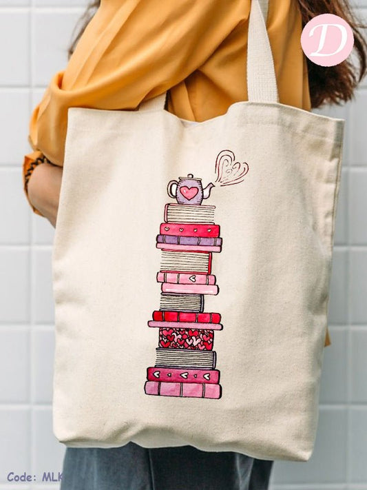 Books Tote Bag - Linen