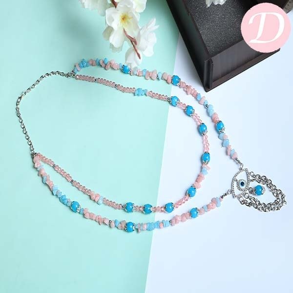 Blue Eye Necklace - Silver Plated