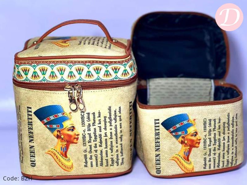 Nefertiti Makeup Bag- Linen