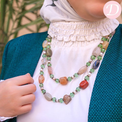 Nora Crystal Necklace - Colorful Stones