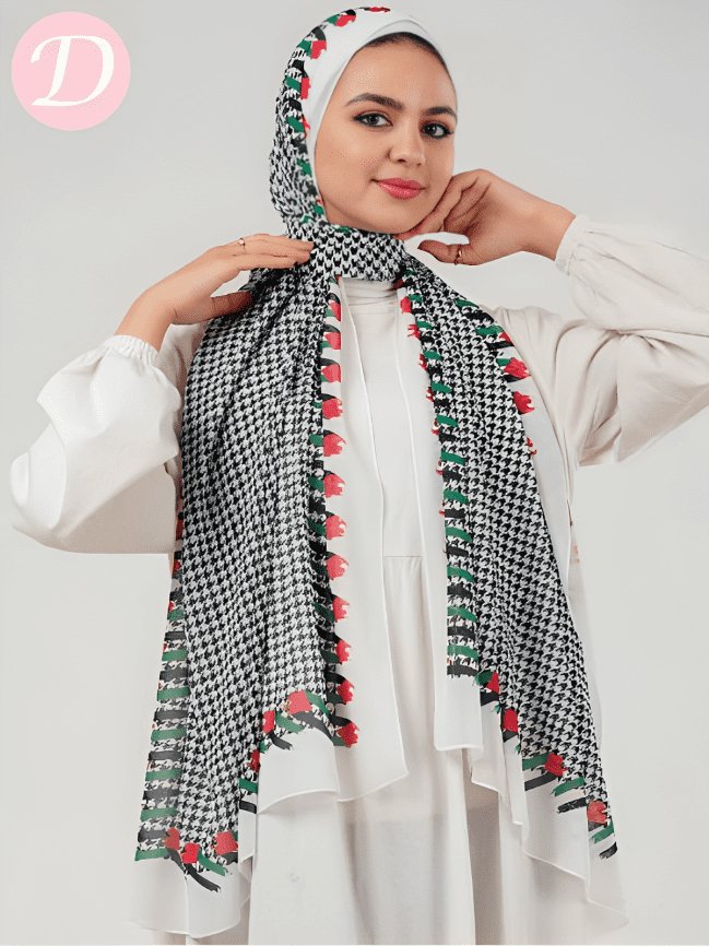 Elham Scarf - Crepe Digital