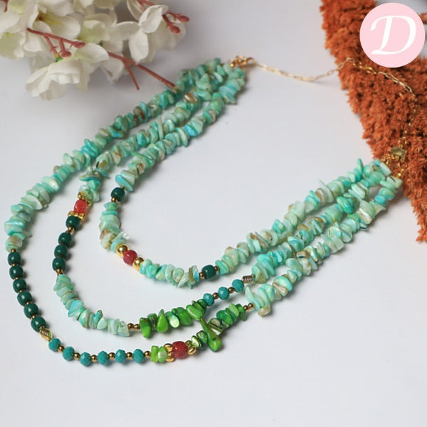 Verde Necklace - Agate and Seashell