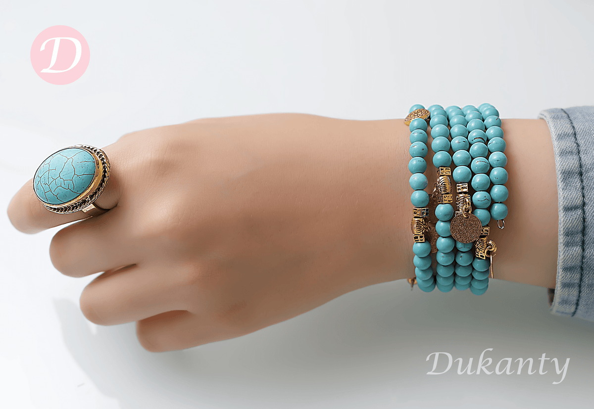 Turquoise Stones Elegant Set