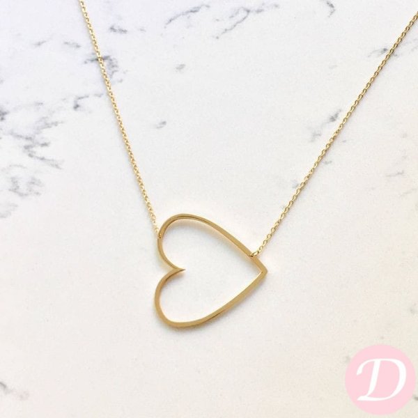Golden Heart Necklace - Gold Plated