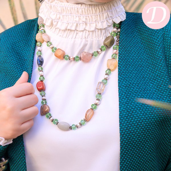 Nora Crystal Necklace - Colorful Stones