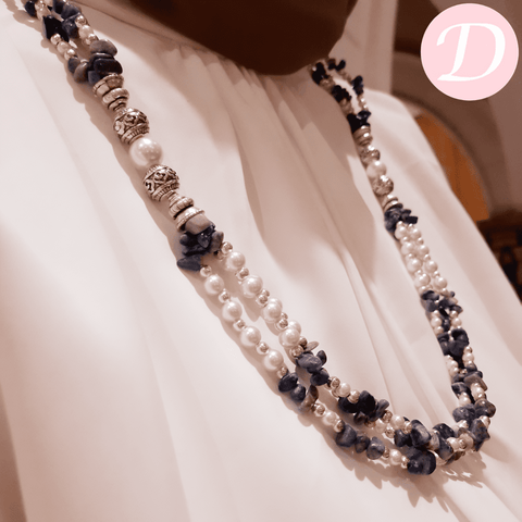 Zeina Necklace - Seashell and Pearl Stones