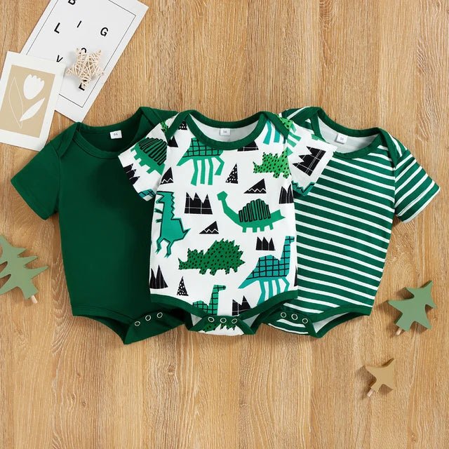 Babies Dinosaurs Bodysuits Set - Polyester