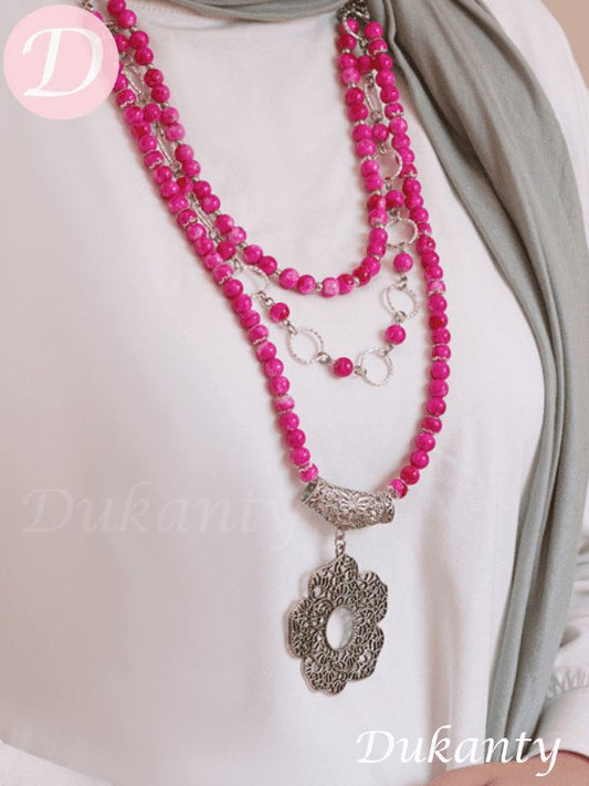 Orchid Necklace - Alabaster Stone