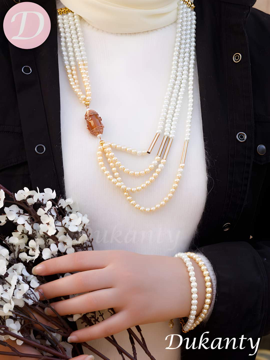 Wafa Vintage Set - Pearl Stone