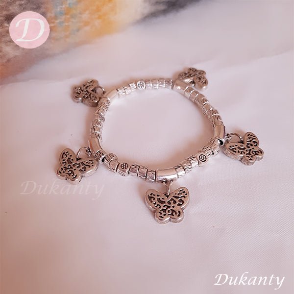 Little Butterfly Bracelet - Silver Metal